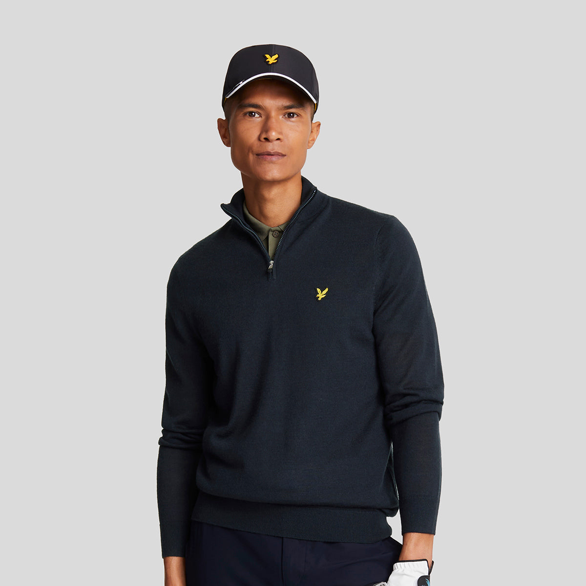 Lyle & Scott 1/4 Zip Wool Blend Jumper