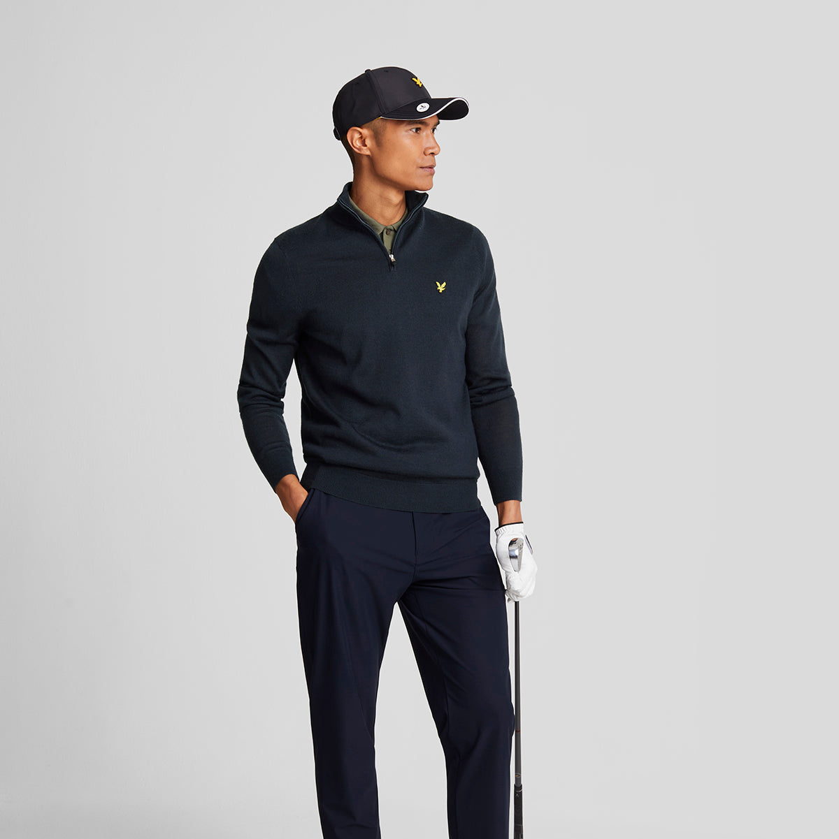 Lyle & Scott 1/4 Zip Wool Blend Jumper