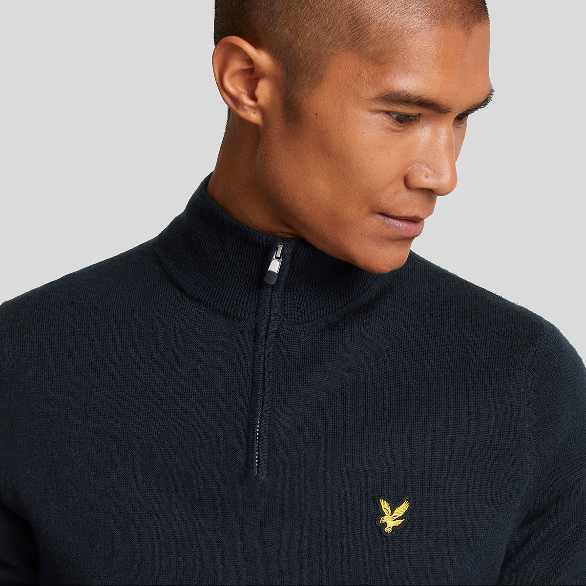 Lyle & Scott 1/4 Zip Wool Blend Jumper